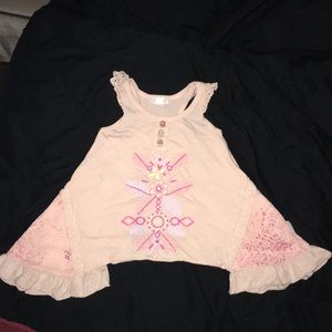 Peach “XS” fits like 4t knit tank top